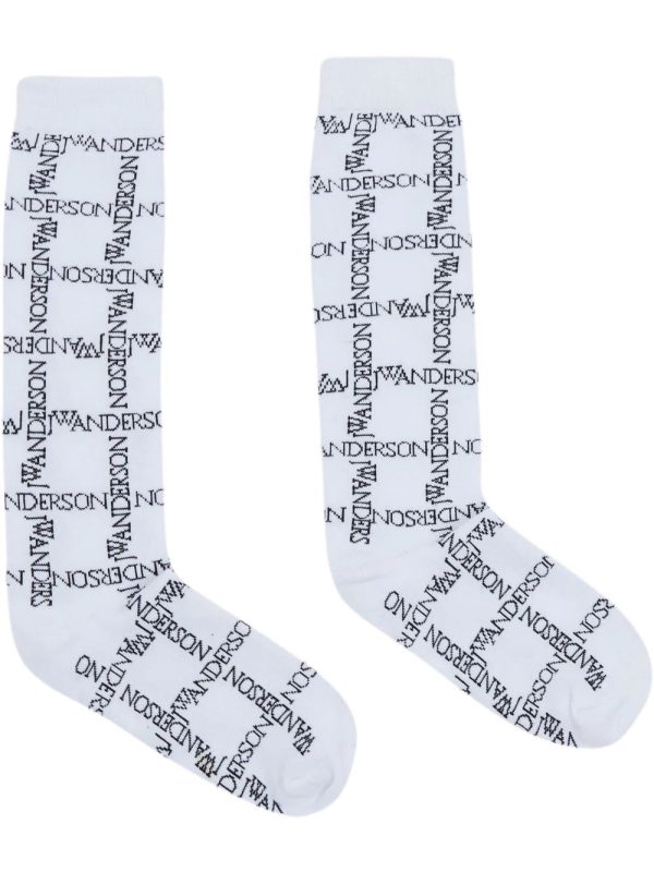 Intarsia-Logo Long Ankle Socks Online Hot Sale