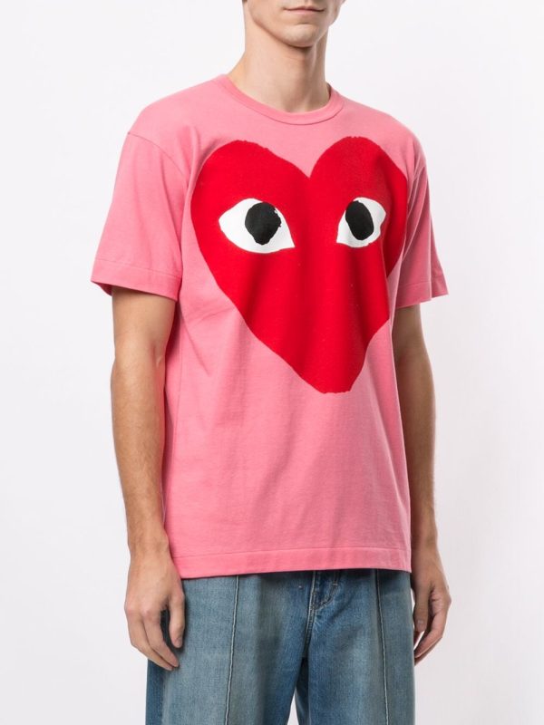 Oversized Heart Print T-Shirt Cheap