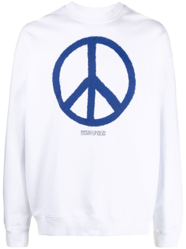 County Peace Organic Cotton Sweatshirt For Discount