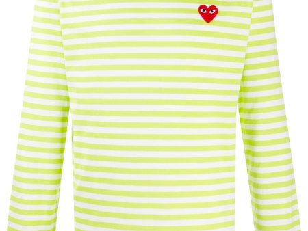 Striped Heart-Logo T-Shirt on Sale