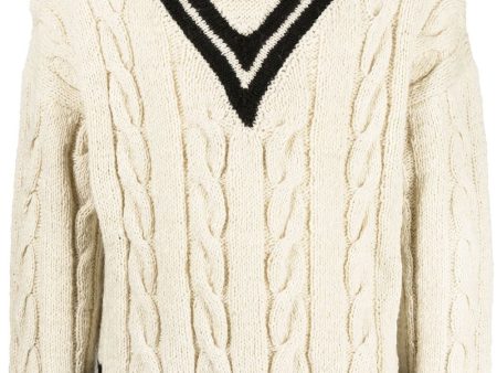 Cable-Knit V-Neck Jumper Online