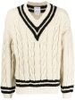 Cable-Knit V-Neck Jumper Online