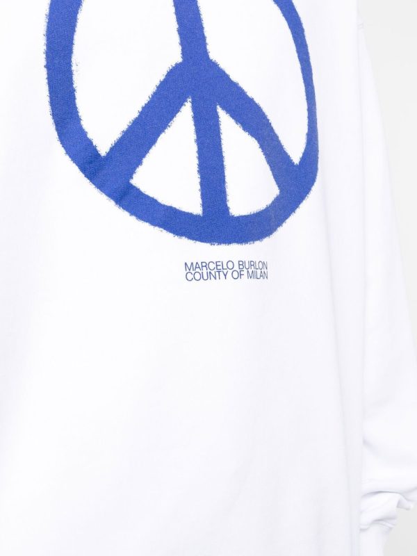 County Peace Organic Cotton Sweatshirt For Discount