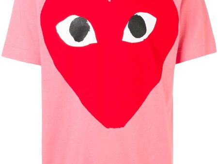 Oversized Heart Print T-Shirt Cheap