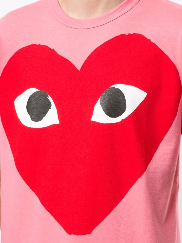 Oversized Heart Print T-Shirt Cheap