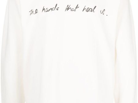 Slogan-Print Cotton Sweatshirt For Sale