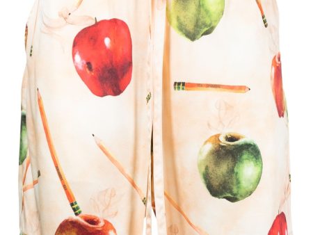 Fruit-Print Silk Shorts For Sale