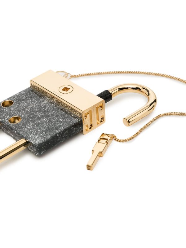 Two-Tone Brass Padlock Fashion