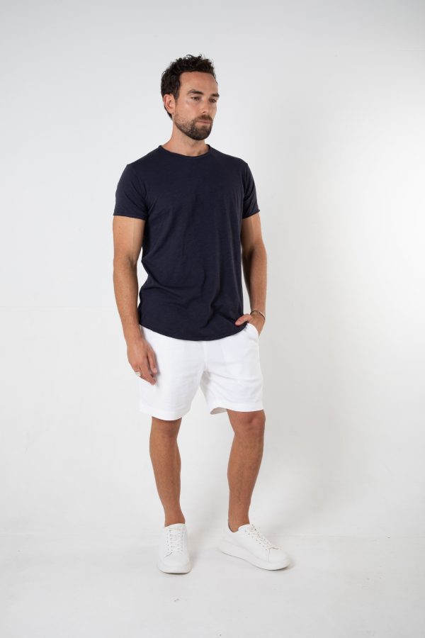 ORTEGA SLUB TEE - NAVY For Cheap