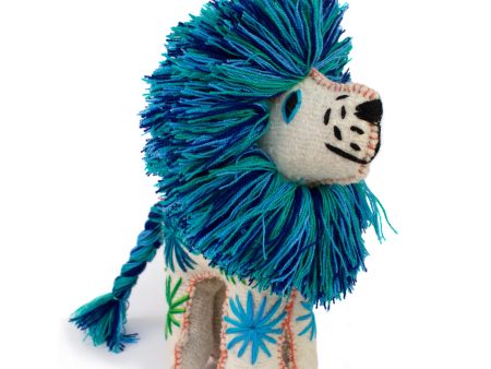 Small Blue Lion, Wool Hot on Sale