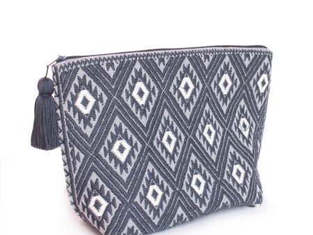 Gray Tones Cosmetics Bag,  Backstrap Loom on Sale