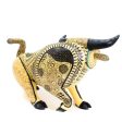 Yellow and Teal Bull Alebrije, Copal Wood Online