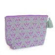 Double View Purple Mint Cosmetics Bag, Backstrap Loom For Sale