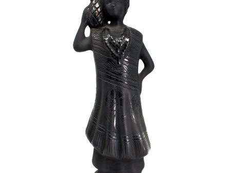 Tuxtepec Woman Carrying a Pineapple, Oaxaca Black Clay Hot on Sale