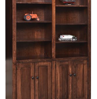 Modern Mission 48  by 72  Bookcase with Doors For Discount