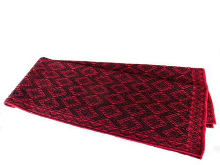 Red & Black Table Runner, Backstrap Weaving Online Hot Sale