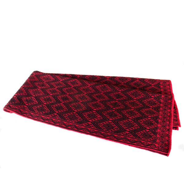 Red & Black Table Runner, Backstrap Weaving Online Hot Sale