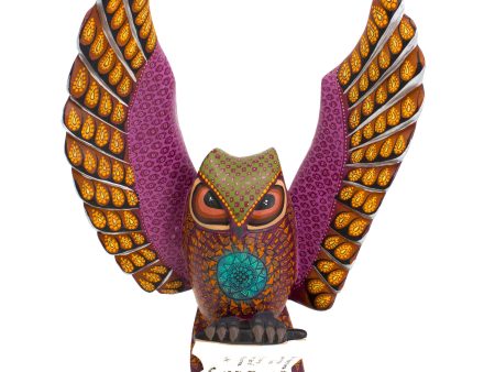 Owl on Book Alebrije, Copal Wood For Sale