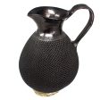 Large Textured Pierced Drop Pitcher, Oaxaca Black Clay Hot on Sale