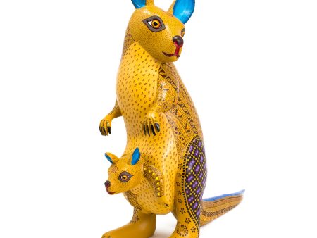 Kangaroo with Baby Alebrije, Copal Wood For Cheap