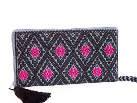 Black Pink Ladie´s Wallet, Backstrap Loom Discount