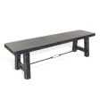 64  Black Sand Bench w  Turnbuckle, Wood Seat Online now