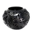 Small Flowers Glossy Sphere, Black Clay Discount