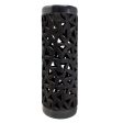 Medium Tube Gloss and Matte Triangles Pattern Lamp Screen, Oaxaca Black Clay Online Sale