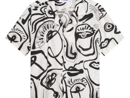 CUBAN S S SHIRT - BAEZA WHITE on Sale