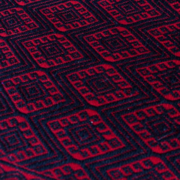 Red & Black Table Runner, Backstrap Weaving Online Hot Sale