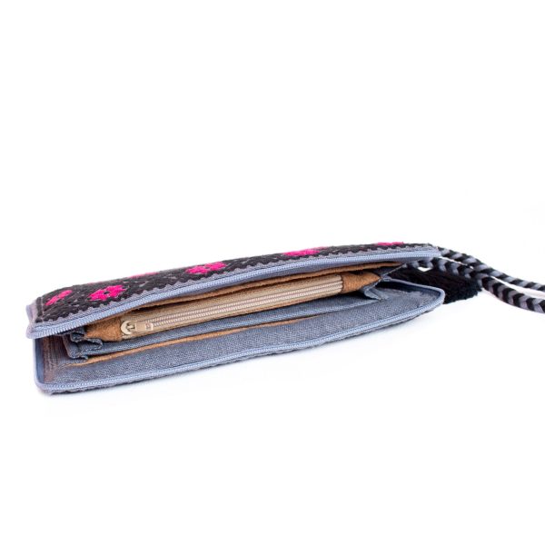 Black Pink Ladie´s Wallet, Backstrap Loom Discount