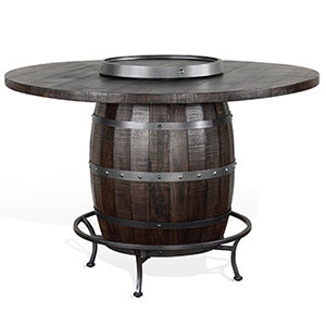 Round Pub Table  Wine Barrel Base Online