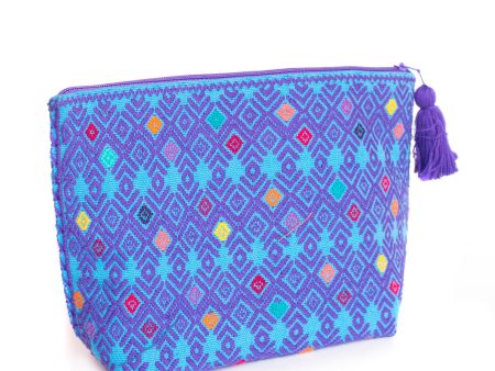 Blue Purple Cosmetics Bag,  Backstrap Loom Supply