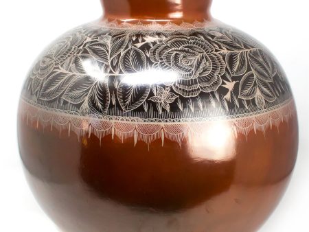 Extra Large Ball-Shaped Pot,Burnished Clay Sale