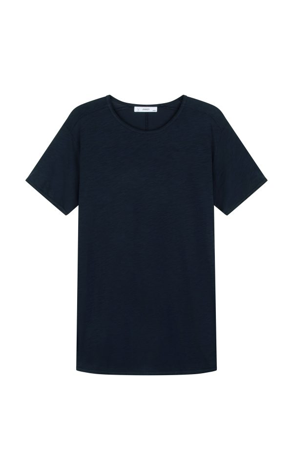 ORTEGA SLUB TEE - NAVY For Cheap