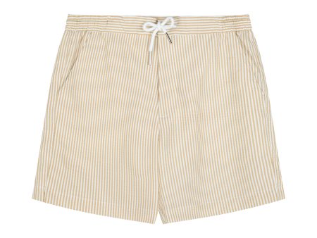 SERENITY SWIM SHORT - MUSTARD STRIPE Hot on Sale