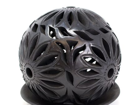 Medium Ball Candle Base, Oaxaca Black Clay For Cheap