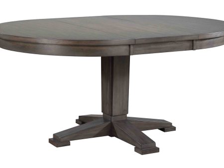 66 in Pedestal Table w  18 in Leaf For Discount