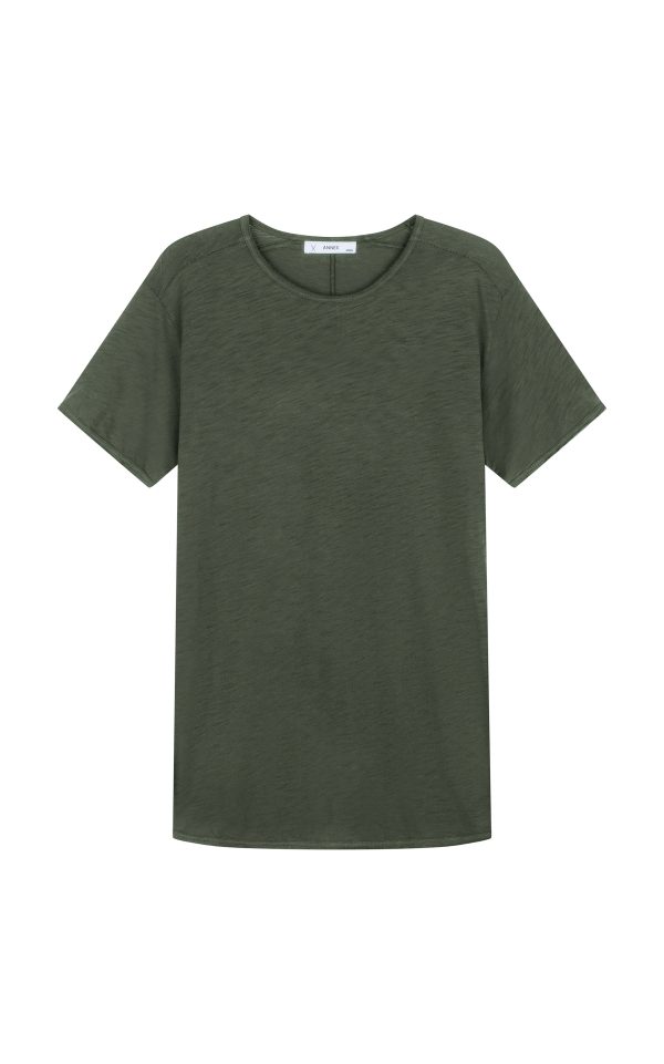 ORTEGA SLUB TEE - KHAKI Hot on Sale