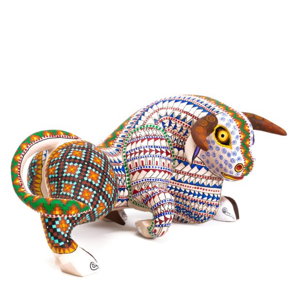 White Bull Alebrije, Copal Wood Sale