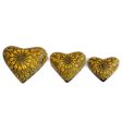 Three Sunflower Hearts Set, Chiapas Pottery For Sale