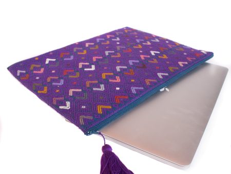 Purple Computer Case, Backstrap Loom Hot on Sale