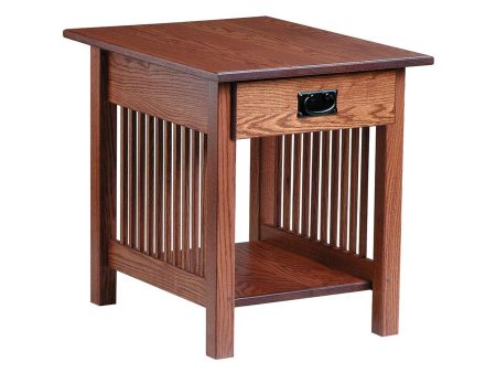 Mission End Table with Drawer Supply