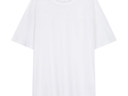 EASTBOURNE LINEN TEE - WHITE For Cheap