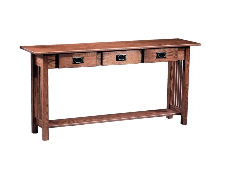 Mission 3 Drawer Sofa Table Discount