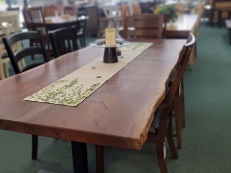 Reclaimed Live Edge American Walnut Slab Table- SOLD Hot on Sale