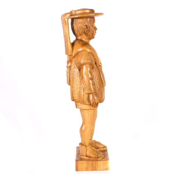 Zinacanteca Man with Pouch, Parota Wood Online Sale