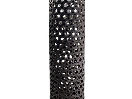 Tube Shaped and Textured Circle Lamp Screen, Oaxaca Black Clay Discount