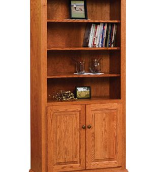 Traditional 36  by 72  Bookcase with Doors Online