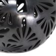 Small Flowers Glossy Sphere, Black Clay Discount